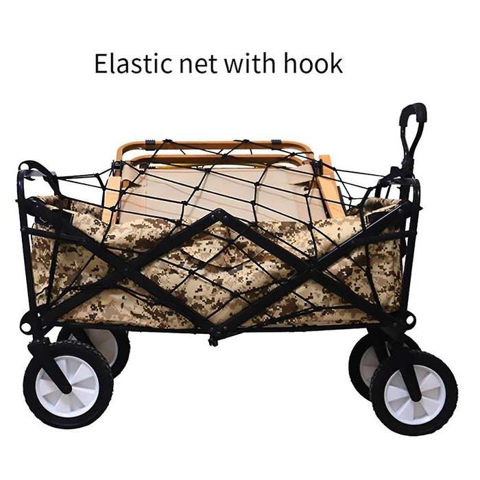 Camping Wagon Net Elastic Cover Net with Clip Folding Trolley Luggage Cart Beach Cart Rope Accessori