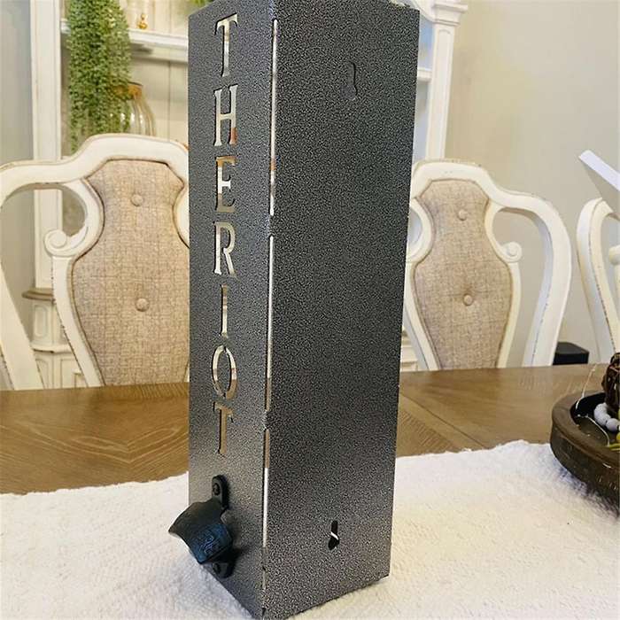 Can Cooler Holder with Bottle Opener Cooler Dispenser Wall Mounted Metal Can Cooler Holder Cool Stuf