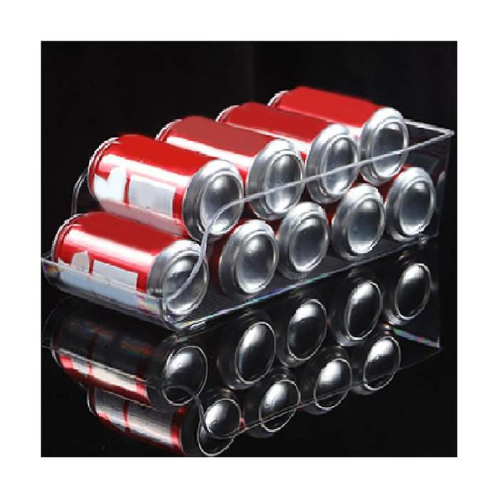 Can Dispenser 4pcs Clear Can Organizer for Pantry, Refrigerator, Freezer & Fridge Organizers and S