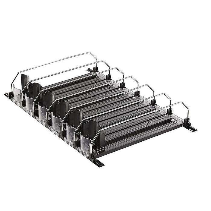 Can Dispenser for Refrigerator with Adjustable Pusher Glide - Perfect for , Beer, and Other Beverage