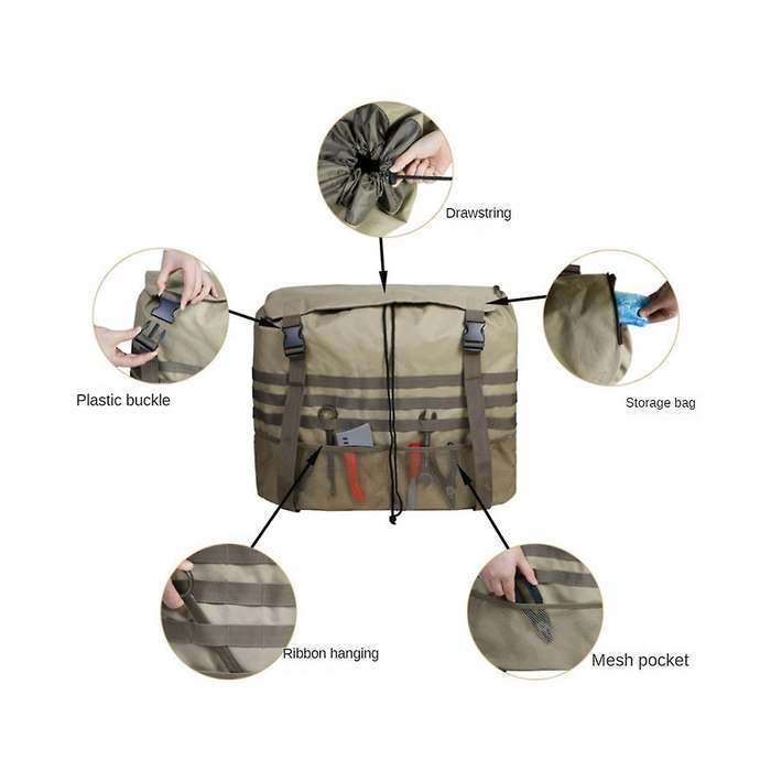 Capacity Spare Tire Storage Bag, Universal for Wrangler Jk Jku Jl Jlu for Outdoor Off-road Recovery