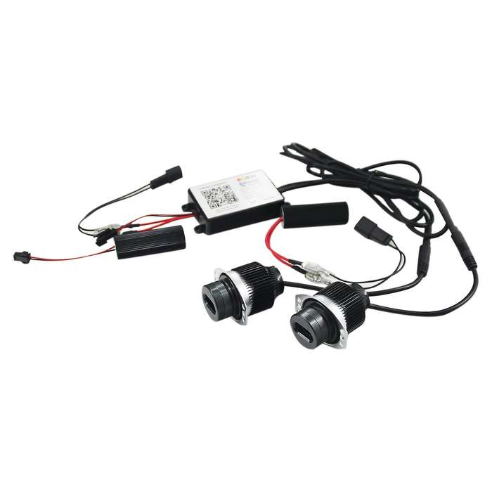 Car 24W LED Marking Angel Eyes RGB Color Changing LED Headlights for - E90 E91 325I 330I Pre- 2006-2