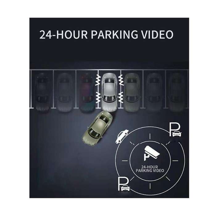 Car 4inch Ips Screen 1080p+720p Hd 140 Degree Wide Angle Camera Driving Recorder 24 Hours Parking M