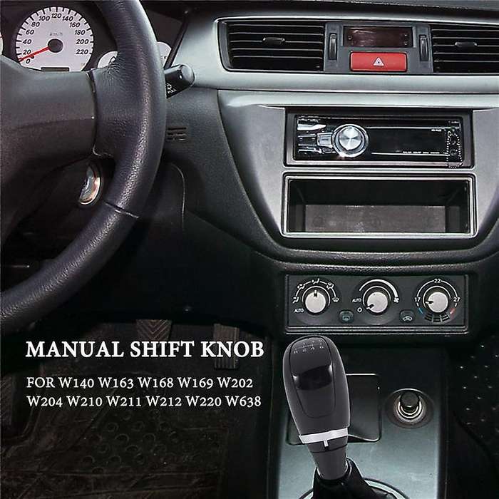 Car 6 Speed Manual Gear Shift Knob Compatible Mercedes-Benz W140 W163 W168