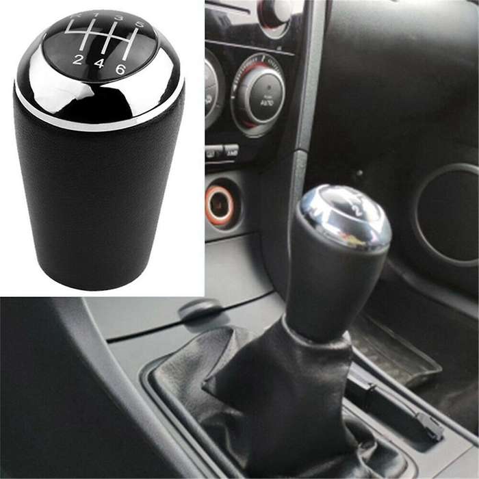 Car 6 Speed Gear Shift Knob Cover for CW 6 5 3 Series -7 MX-5 2003-2017 PU Leather Shifter Head