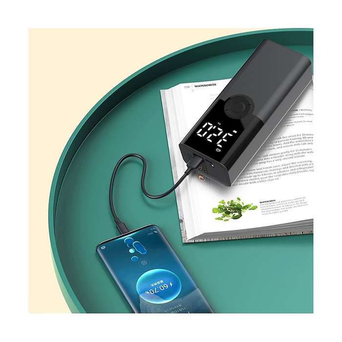 Car 7.4V Inflator Pump Portable Handheld Wireless Charging Digital Display with Light Car Motorcycl