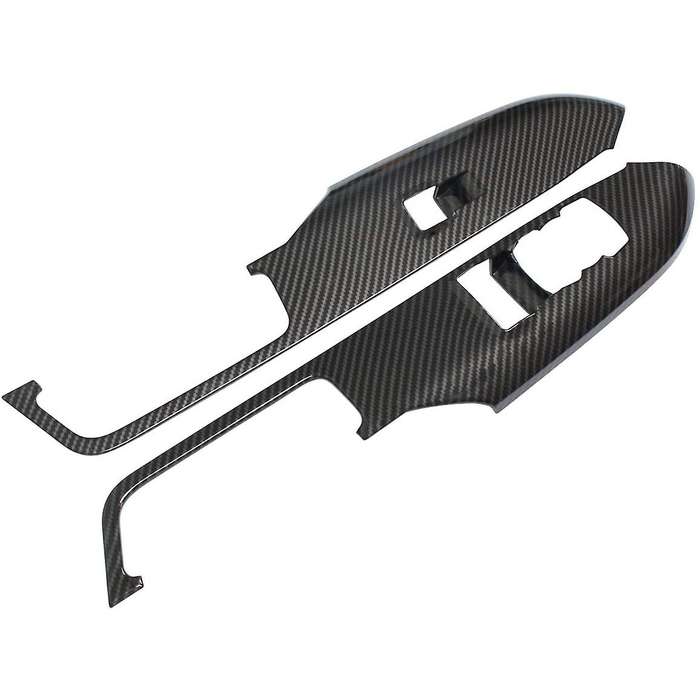 Car ABS Black Carbon Fiber Texture Window Lift Switch Panel Cover Trims Stickers for 2015-2019