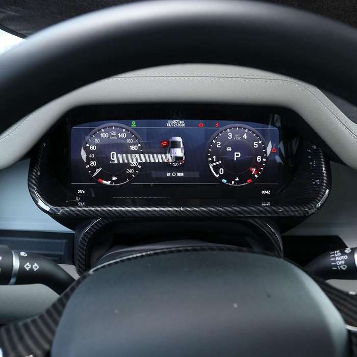 Car ABS Carbon Fiber Dashboard Display Decorative Frame Trim Accessories for 110 2020