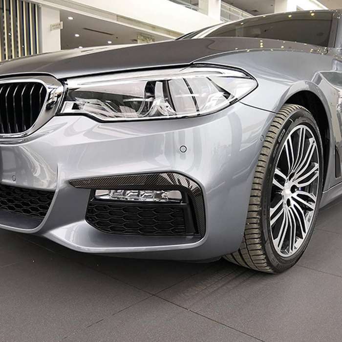Car ABS Carbon Fiber Front Fog Lamp Eyebrow Frame Decoration Sticker Trim for - 5 Series G30 G38 201