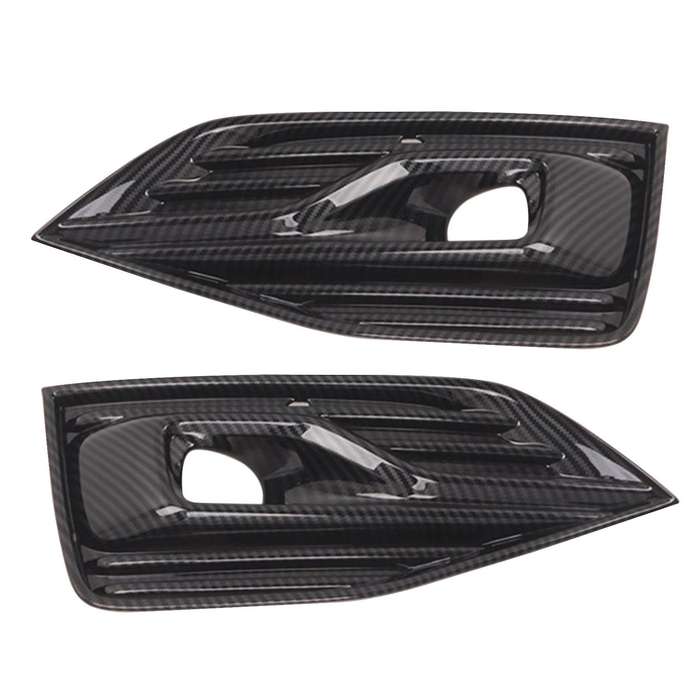 Car ABS Carbon Fiber Front Fog Light Lamp Grille Decoration Cover Trim for Escape Kuga 2020 2021