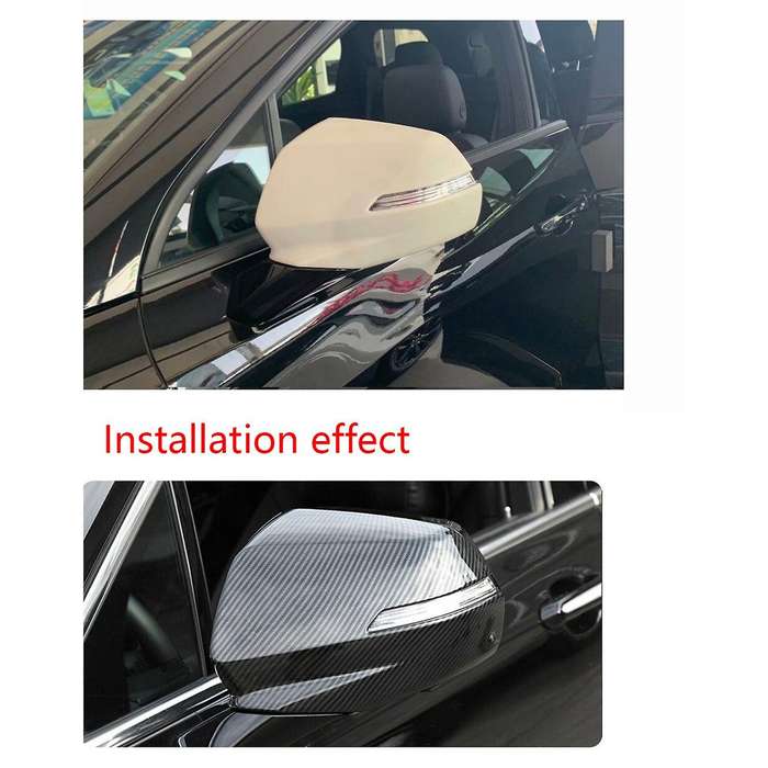 Car ABS Carbon Fiber Rearview Side Mirror Cover Trim for 2019 2020