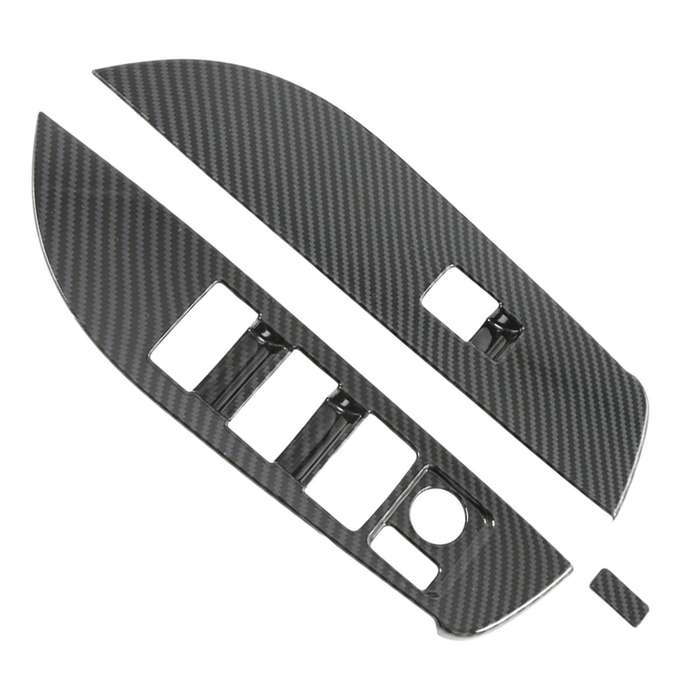 Car Abs Carbon Fiber Window Switch Panel Cover Trim Control Trim for 2020 Left-hand Drive