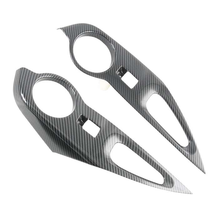Car Abs Carbon Fiber Window Switch Panel Cover Trim Control Trim for 2020 Left-hand Drive