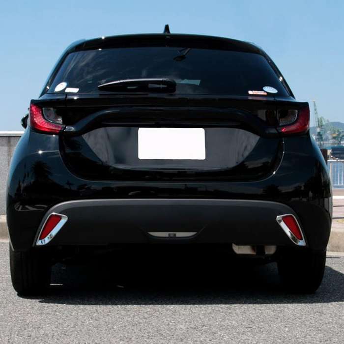 Car ABS Chrome Rear Bumper Fog Lamp Cover Decoration Cover Trim for Yaris 2020 2021 Accessories