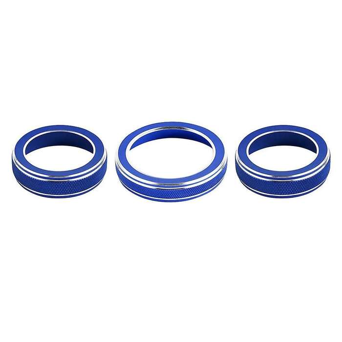 Car AC Knob Covers Volume Knob Cover Trim Auto Decoration Accessories for Grand / 2014-2021, Blue