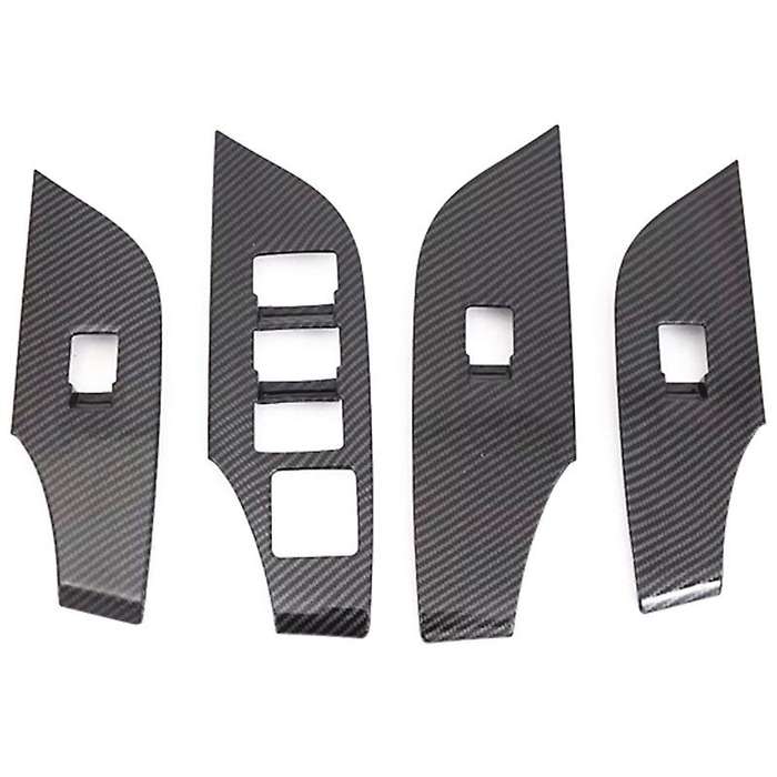 Car Accessories Carbon Fiber Style Window Switch Panel Frame Cover Trim Stickers for 2019 2020