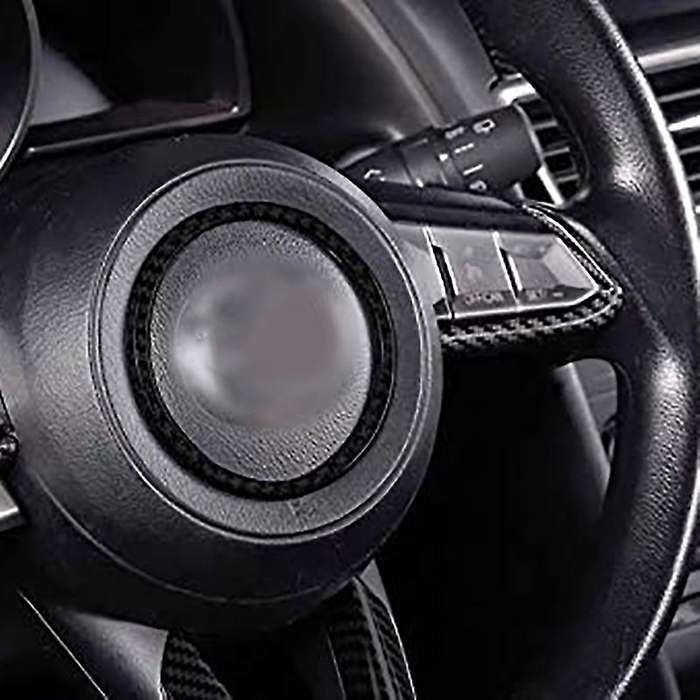 Car Accessories, Carbon Fiber Interior Steering Wheel Button Sequin Decorative Cover, for 6 -4 -5 -
