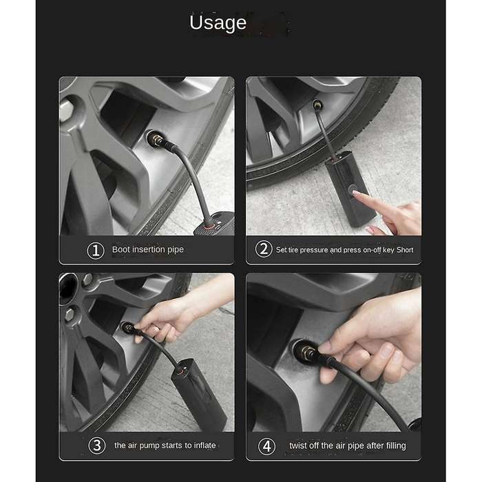 Car Air Compressor Electric Portable Wireless Inflatable Tire Inflator Air Pump Rechargeable for Car