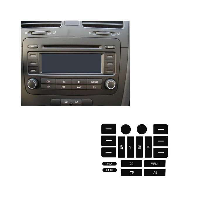 Car Air Conditioning Climate Temperature Radio Repair Kit Stickers Decals for Golf Mk5 for Fix Worn