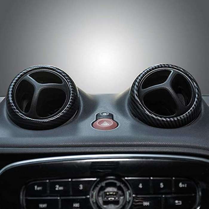 Car Air Conditioning Vent Outlet Cover Trim Frame 4Pcs for Smart 453 Fortwo 2015-2018