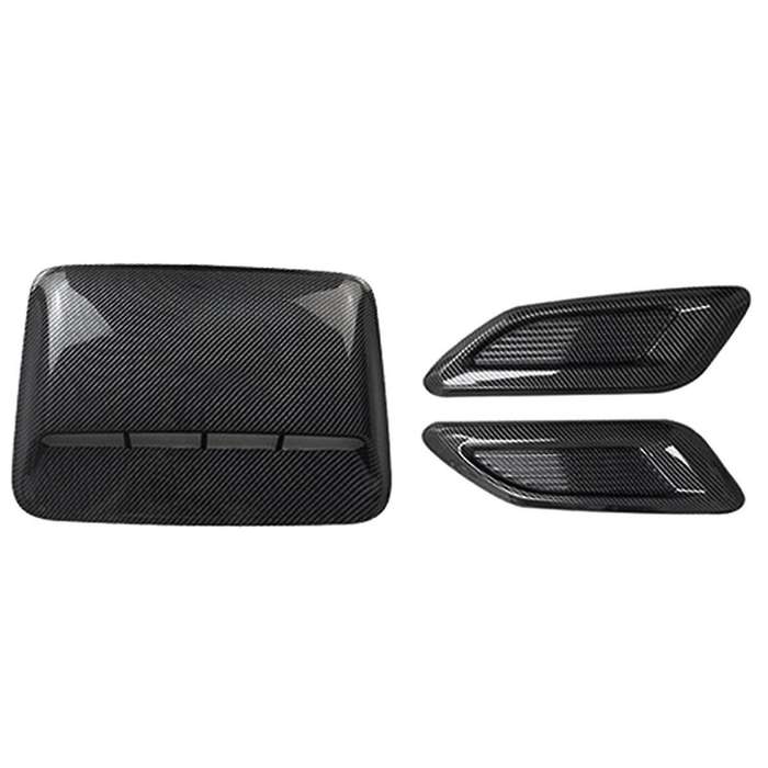 Car Air Flow Intake Hood Scoop Vent Bonnet Decor Cover Center Side Air Outlet Hood Auto Exterior Ac
