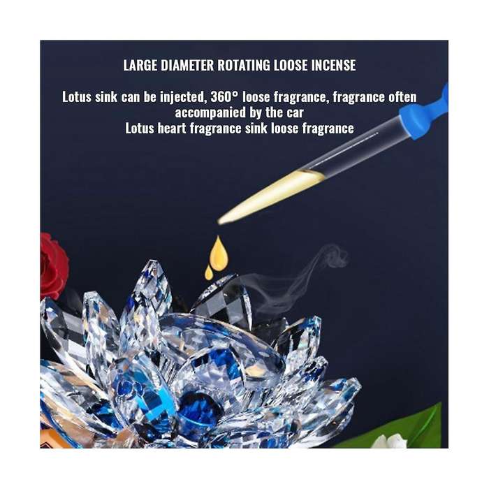 Car Air Fragrance Solar Charging Automatic Rotating Ornament Car Interior Accessories Rotating Cryst