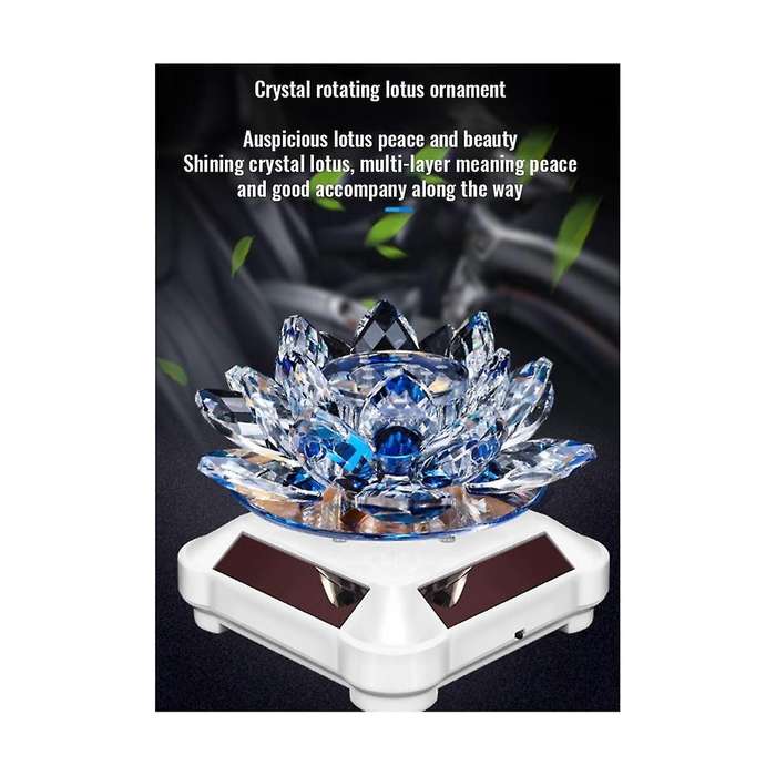 Car Air Fragrance Solar Charging Automatic Rotating Ornament Car Interior Accessories Rotating Cryst