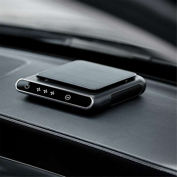 Car Air Purifier Portable Air Ionizer Solar Deodorizer Smoke Pm2.5 Hepa Filter Car Negative Ion Deod