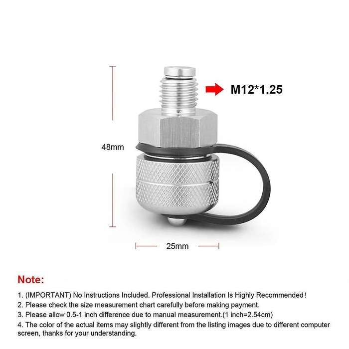 Car Aluminum Alloy Oil Drain Valve Quick Drain Suitable Quick Twist Oil Drain Valve for M12x1.25 wit