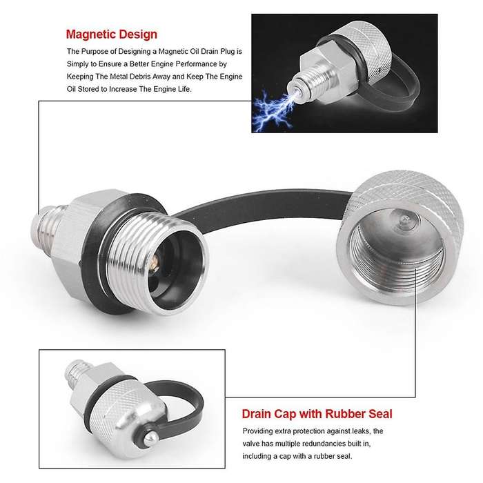 Car Aluminum Alloy Oil Drain Valve Quick Drain Suitable Quick Twist Oil Drain Valve for M12x1.25 wit