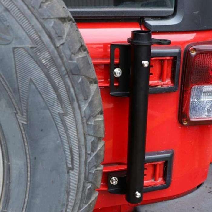 Car Aluminum Flagpole Bracket Flag Pole Holder for BJ40 TJ JK JL JT 1997-2020