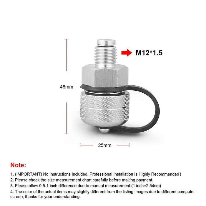 Car Aluminum Alloy Oil Drain Valve Quick Drain Suitable Quick Twist Oil Drain Valve for M12x1.5 with