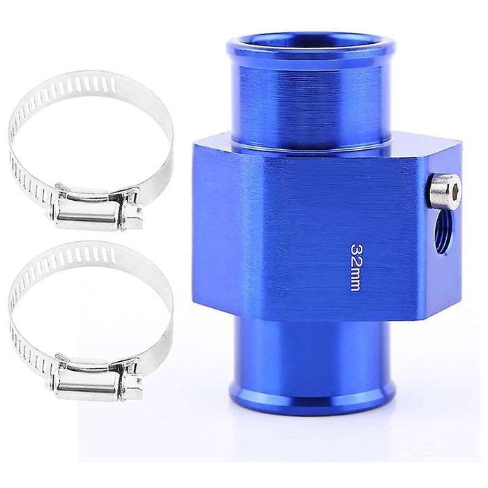 Car Aluminum Water Temp Temperature Joint Pipe Sensor Gauge Radiator Hose Adapter Clamps 26-40MM (32