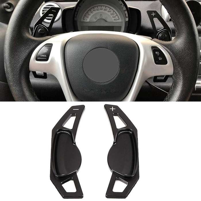 Car Aluminum Steering Wheel Shift Paddle Extension Trim for Smart 451 453 Fortwo 2009-2017 2015-2017
