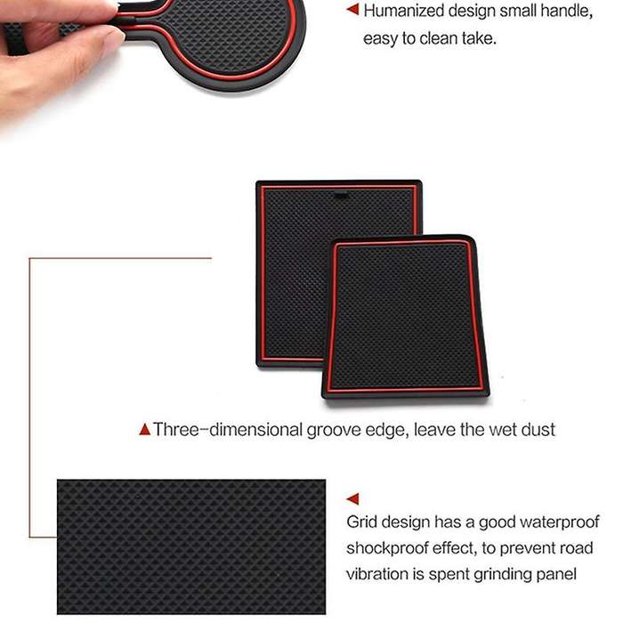 Car Anti- Gate Slot Mat for X1 2023 Door Groove Pad Cup Holder Interior Accessories