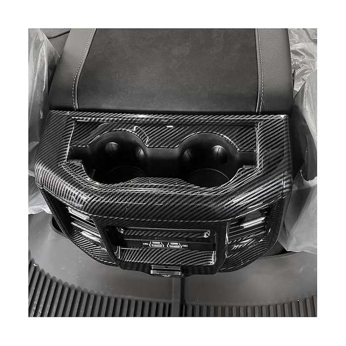 Car Armrest Box Cup Holder Trim Frame for Ram 1500 2023- Rear Water Cup Panel Cover Interior Decorat
