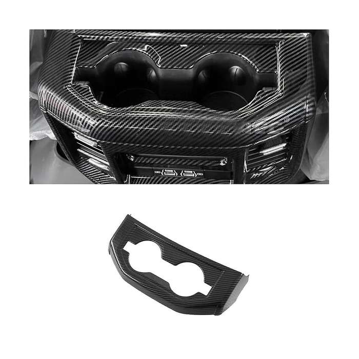 Car Armrest Box Cup Holder Trim Frame for Ram 1500 2023- Rear Water Cup Panel Cover Interior Decorat