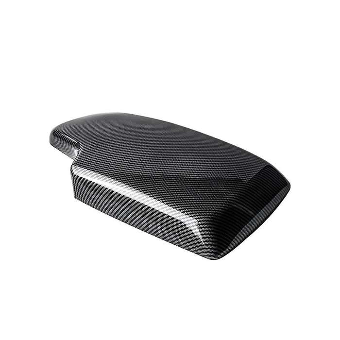 Car Armrest Cover Lid Storage Box Sticker Carbon Color Abs Decal Trim Fits