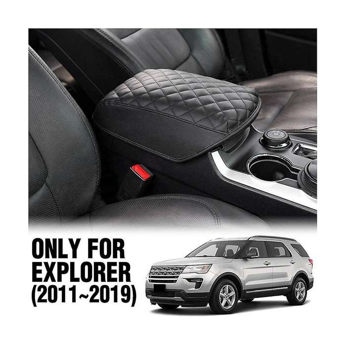 Car Armrest Pad Cover for Explorer 2011-2019 Pu Leather Center Console Box Lid Cushion Mat Waterpro
