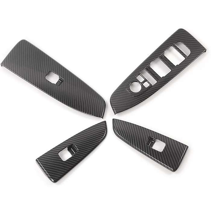 Car Armrest Window Glass Lift Button Decoration Panel Cover Trim for Forte Cerato 2019 2020 Carbon F