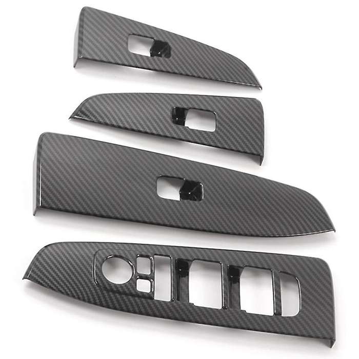 Car Armrest Window Glass Lift Button Decoration Panel Cover Trim for Forte Cerato 2019 2020 Carbon F