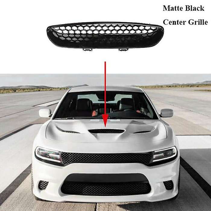 Car Black Front Engine Hood Vent Grille Air Flow Mesh Intake Hood for Fit for Charger 2015-2020