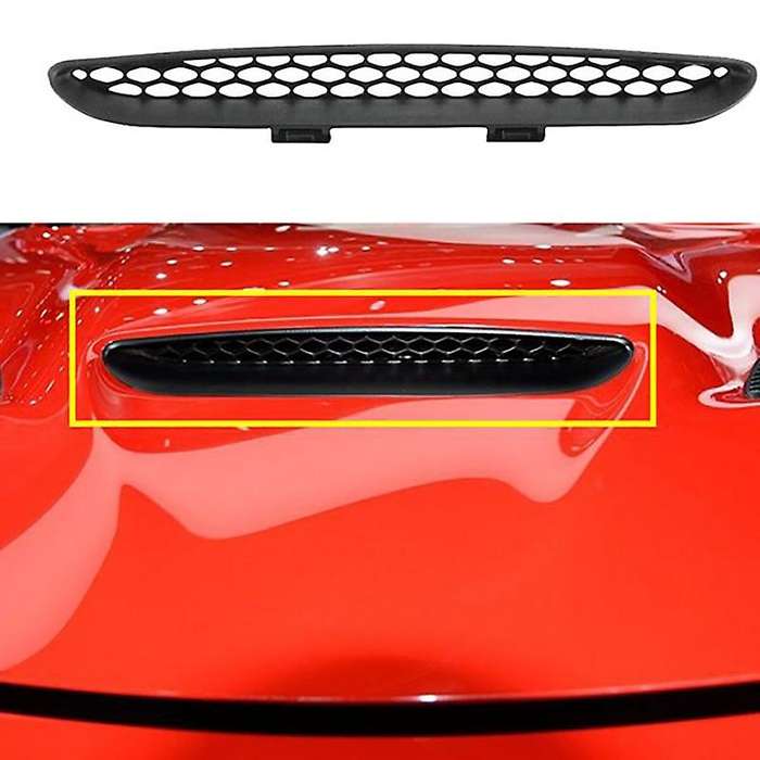 Car Black Front Engine Hood Vent Grille Air Flow Mesh Intake Hood for Fit for Charger 2015-2020