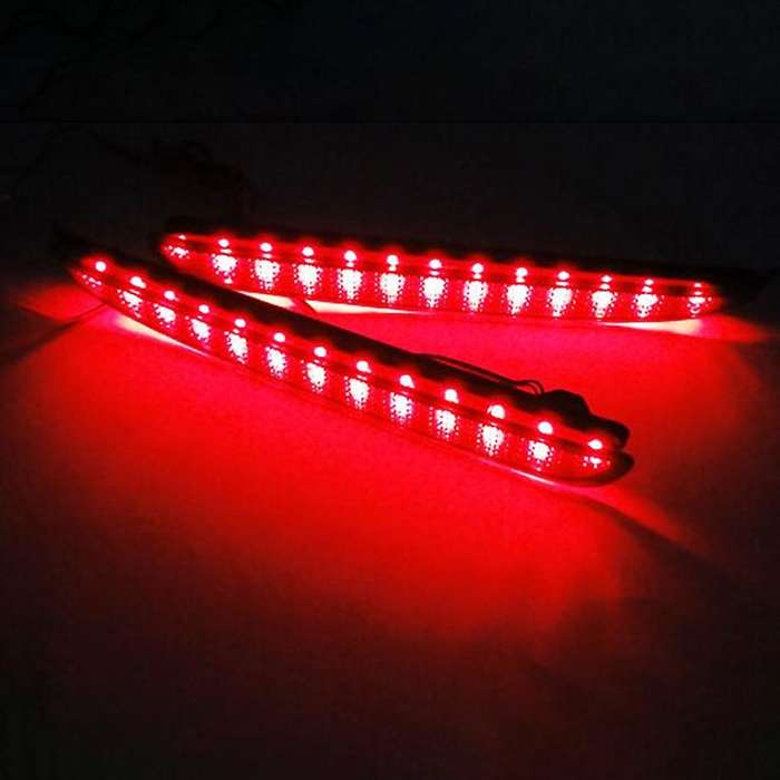 Car Black Smoked Lens LED Bumper Reflector Tail Brake Light for SPEED3 2010-2013