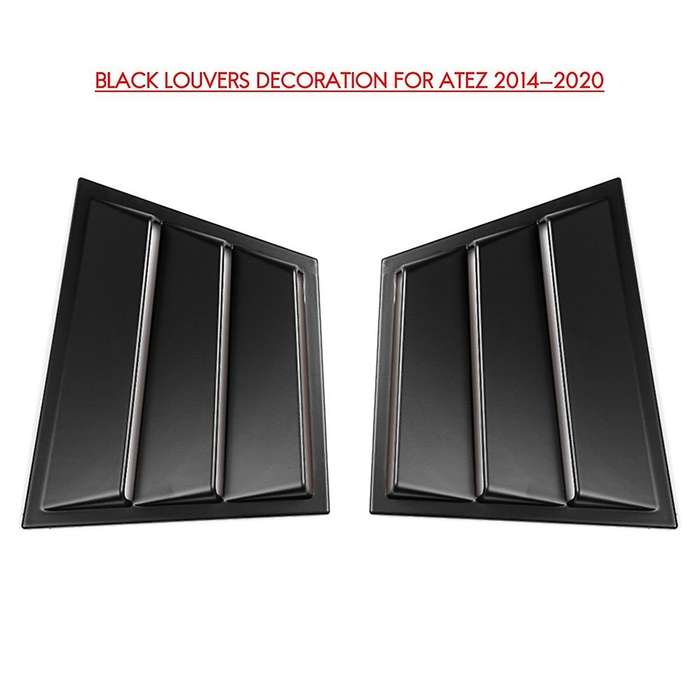 Car Black Rear Triple-Cornered Window Louvers Decoration Cover Sticker Trim for 6 Atez 2014-2020