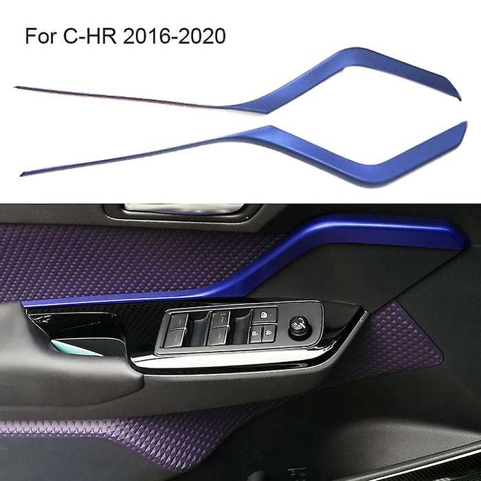 Car Blue Inner Door Armrest Decor Strip Cover Trim for C- 2016-2020