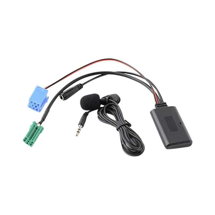 Car Bluetooth 5.0 Music Receiver Aux Wired Microphone Hands-Free Phone Free Call Adapter for CD Play
