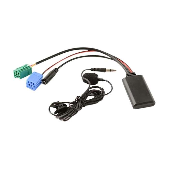 Car Bluetooth 5.0 Music Receiver Aux Wired Microphone Hands-Free Phone Free Call Adapter for CD Play
