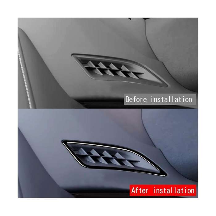 Car Bright Black Front Dashboard Air Condition Vent Outlet Cover Trim for Alphard 40 Series 2023+ RH