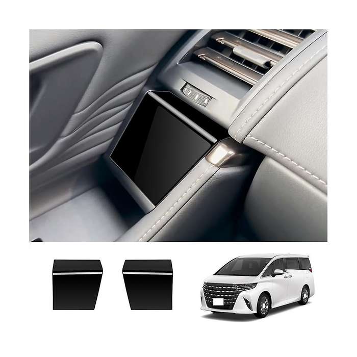Car Bright Black Glass Switch Upper Panel Decoration Door Armrest Stickers for Alphard 40 Series 202